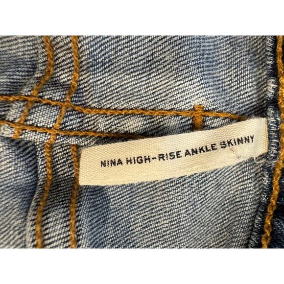 Rag & Bone jeans Nina High Rise Ankle Skinny blue denim button fly Sz 30 - Picture 8 of 11